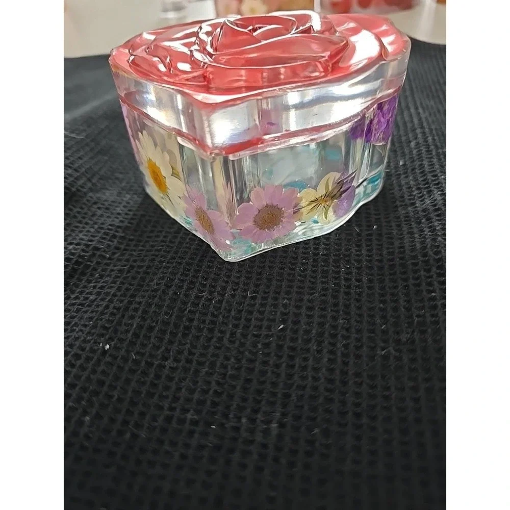 Handmade Resin Heart Shaped Box‎ Valentines Gift Decoration  701